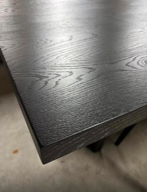 Van Rossum tafel Common 100x280 cm geborsteld eiken zwart