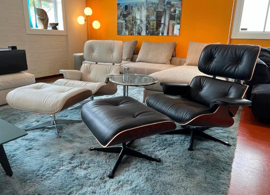 Nwe vitra eames lounge chair + ottoman in de nieuw afmetingen xl