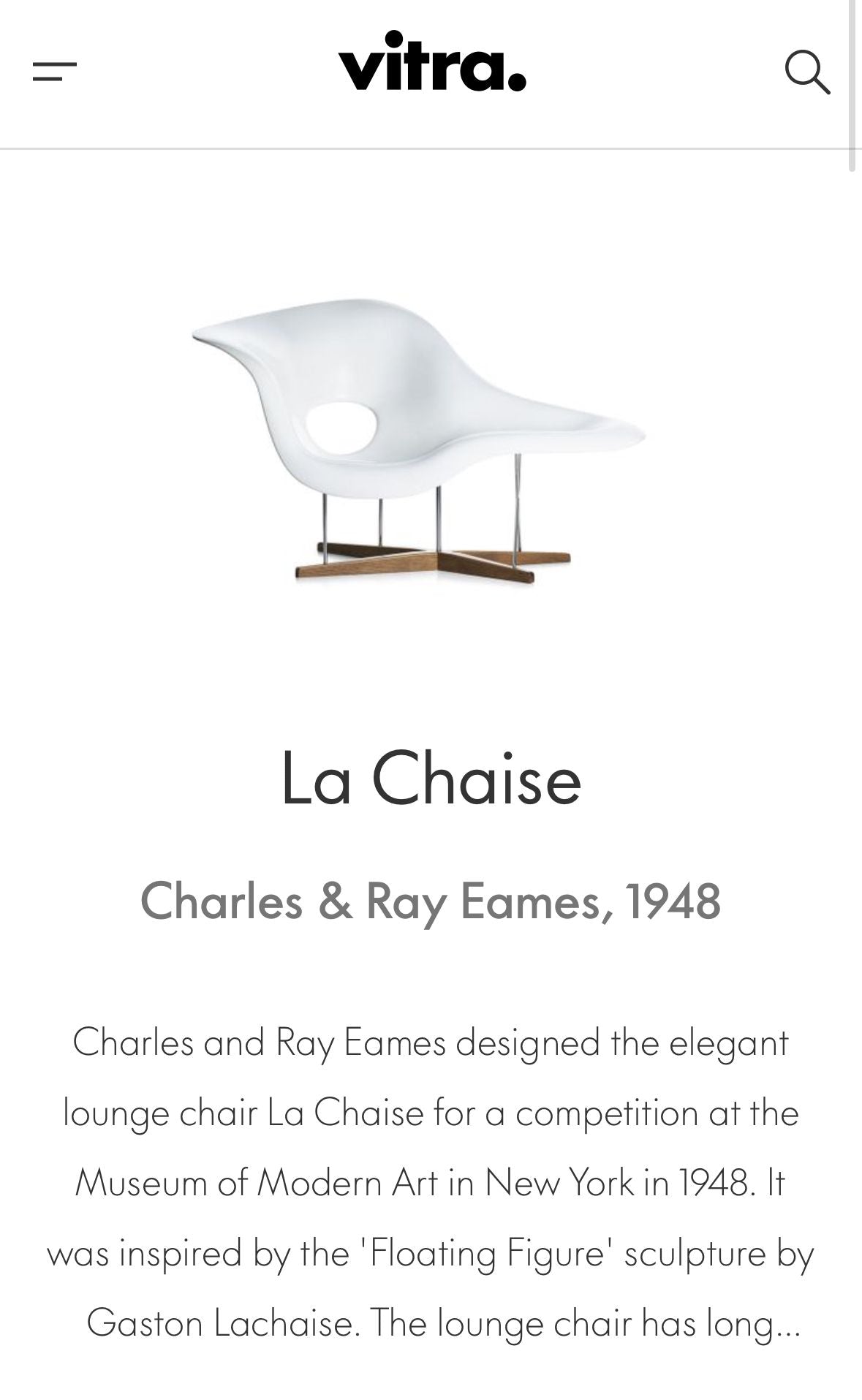 Originele Vitra “ La Chaise “