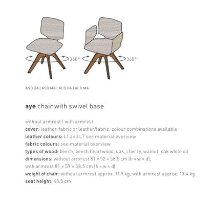 Team 7 Yps Dining Set Table Bench Chairs Swivel