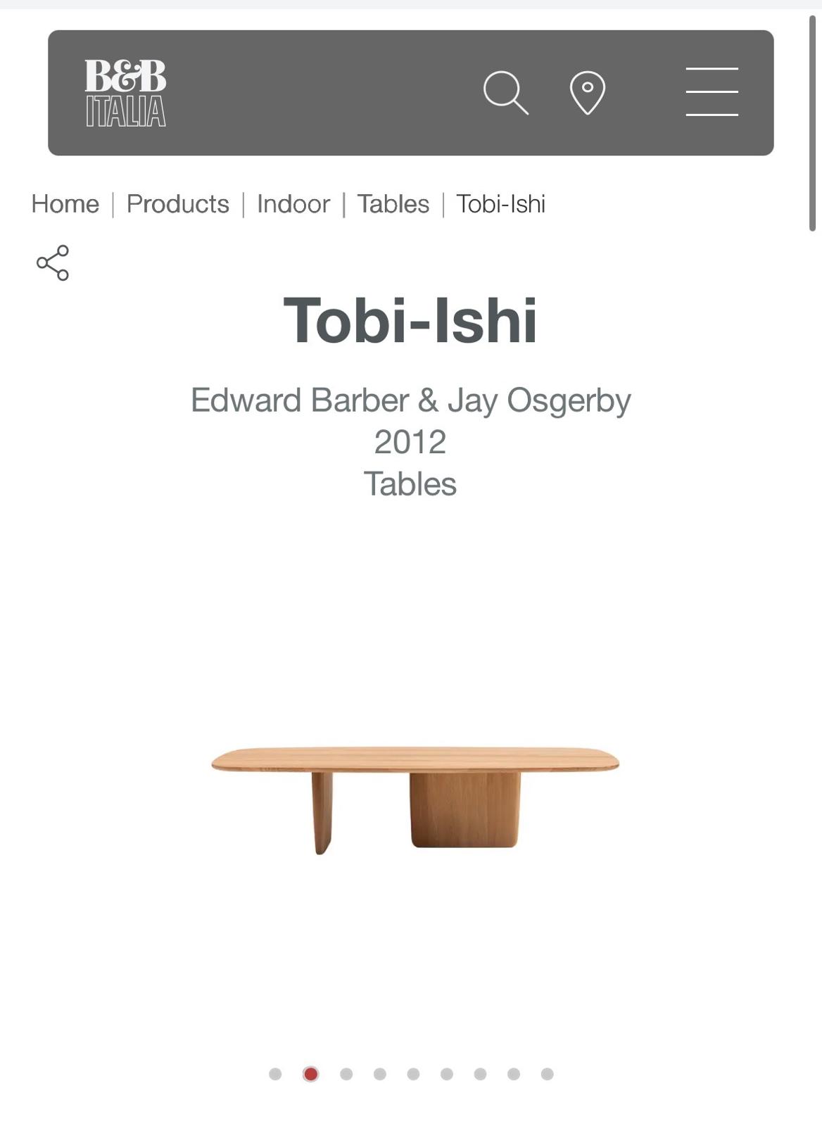 Tobi Ishi XL table 114 x 313 cm massief Walnut finish Laquer