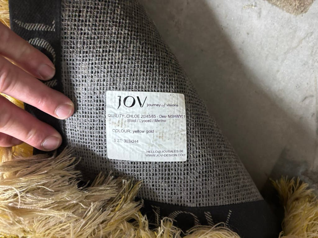 JOV Chloe vloerkleed – Yellow Gold, wol en Tencel – foto 6