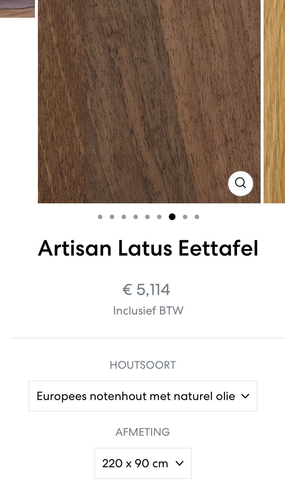Artisan Latus eettafel – Europees walnoot, 90 × 220 cm – foto 6