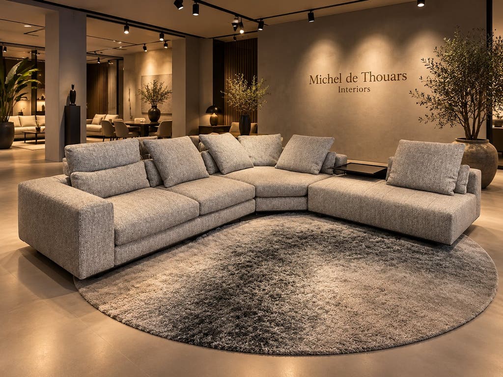 Minotti Freeman hoekbank 350x300cm 3 elementen LP € 20.000,-