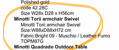 Minotti Torii Swivel fauteuils – Muschio stof en leren bies – foto 6