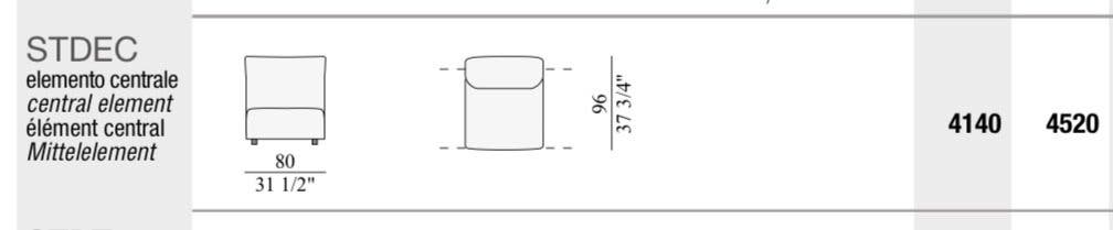 Edra Standard modulaire bank – stof T 8212 – foto 9