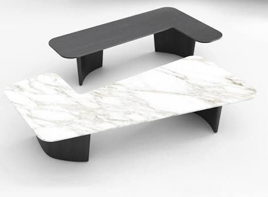 Minotti Song Corner console – Calacatta Oro marmer – foto 4