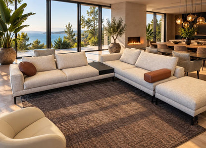 Design on Stock Aikon Lounge hoekbank – leren kussens en tafel – foto 1