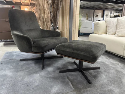 Minotti Coley fauteuil met Ottoman – stof categorie G – foto 3