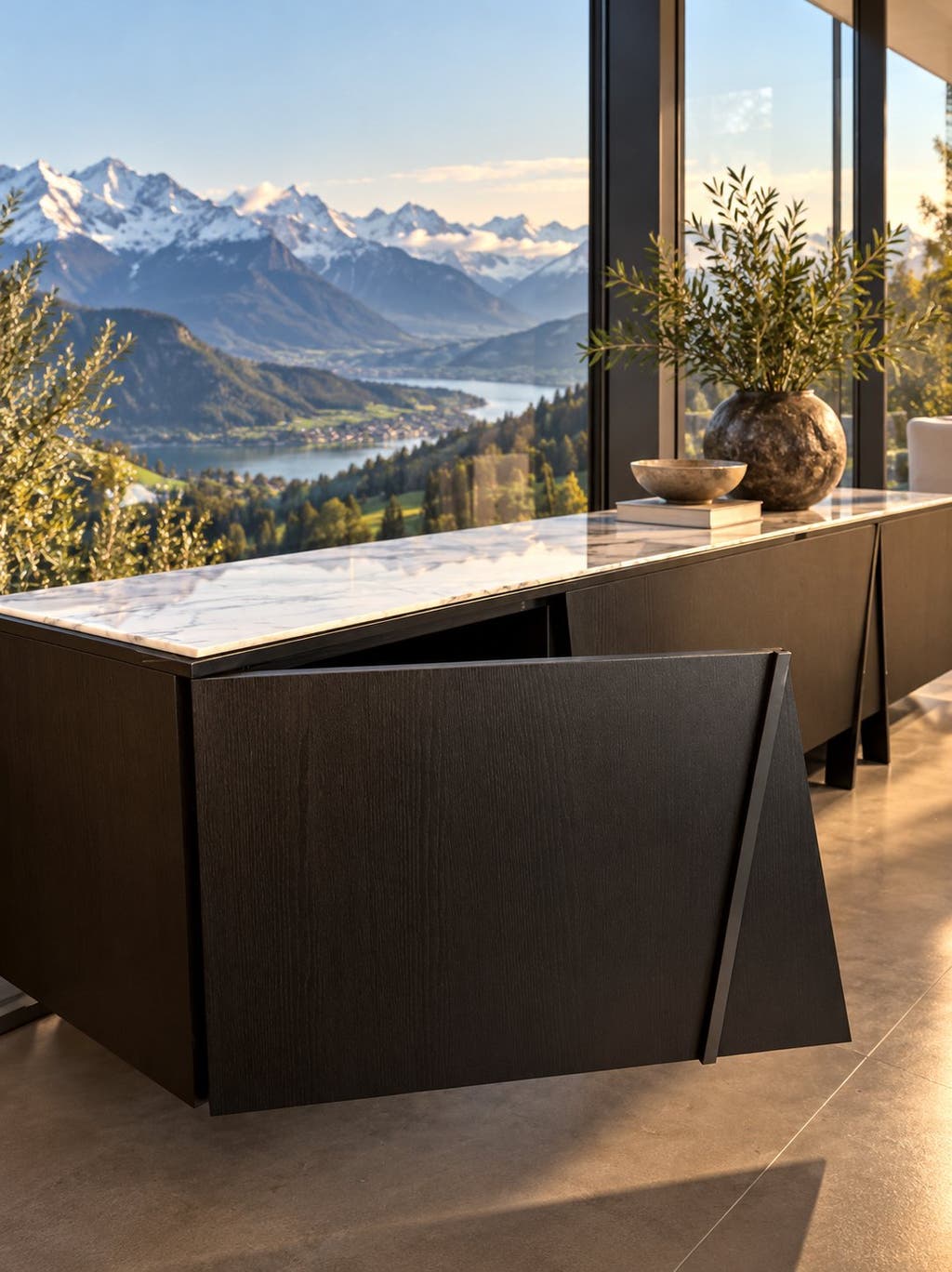 Minotti Easel Sideboard 240cm marmer top LP 16.320,-