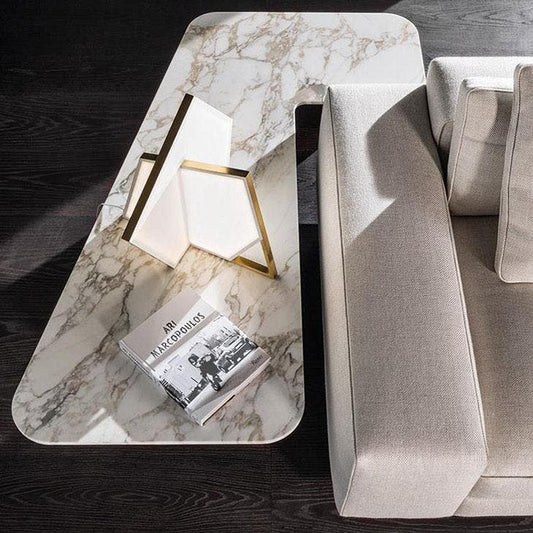 Minotti Song Corner console – Calacatta Oro marmer – foto 1