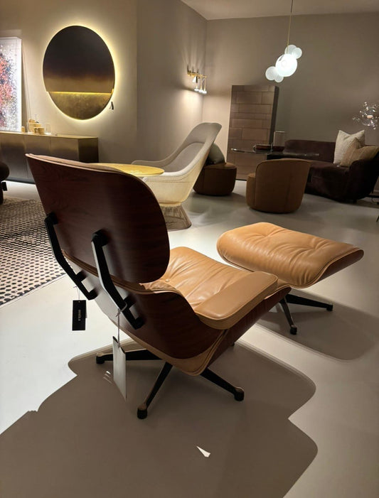 Vitra Eames Lounge Chair XL met Ottoman – palissander en Caramel leer – foto 1