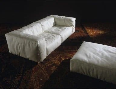 Edra Kahn bank – wit buffelleer, 110 × 290 cm – foto 2