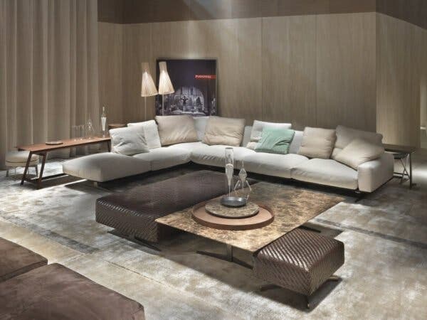 Flexform Softdream hoekbank – Ermo Olive, stof categorie Extra – foto 3