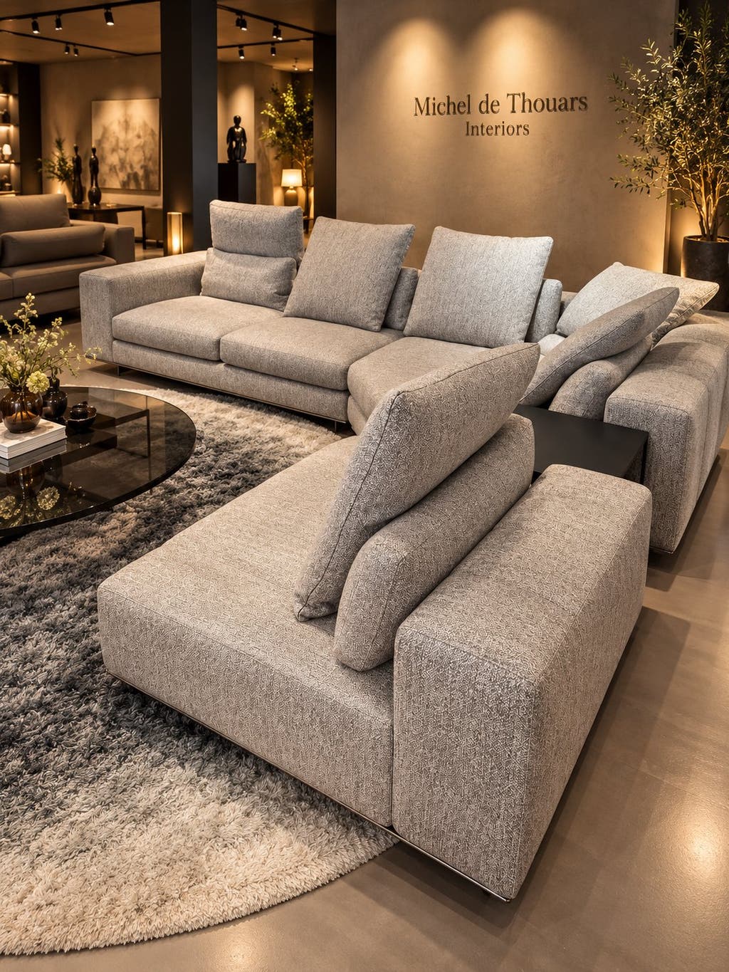 Minotti Freeman hoekbank 350x300cm 3 elementen LP € 20.000,-