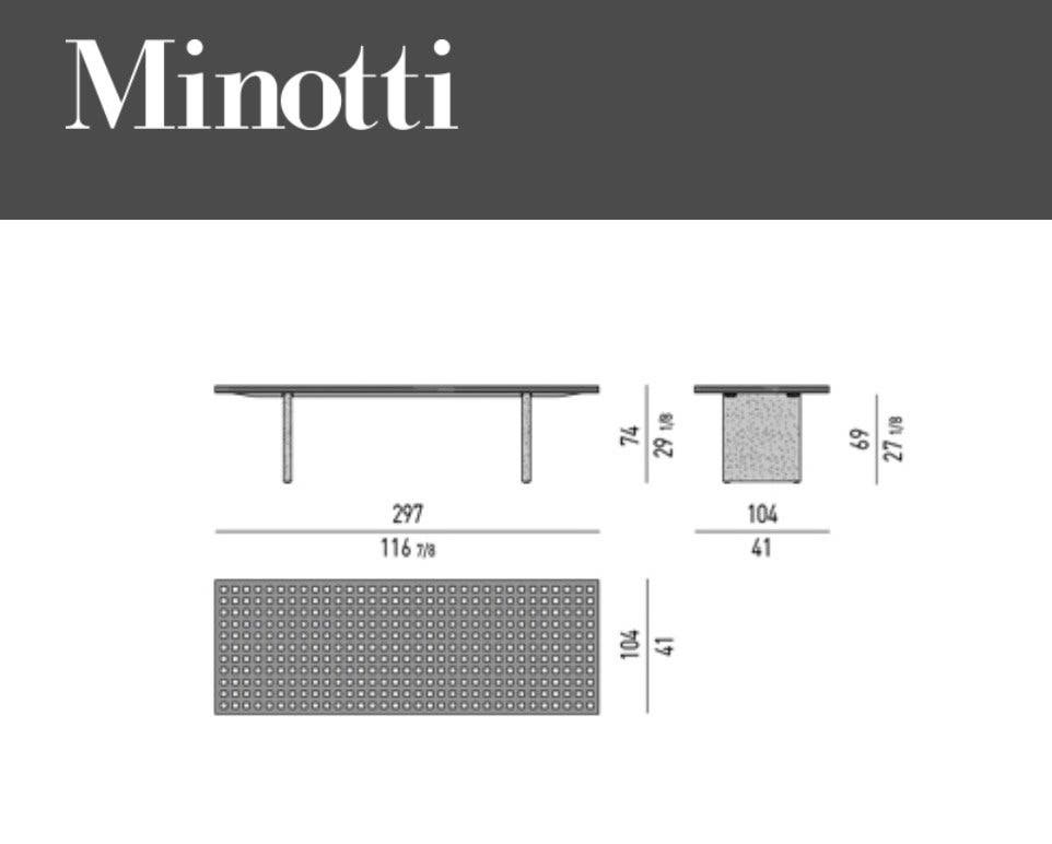 Minotti Quadrado outdoor tafel met zes Tape Cord stoelen – foto 7