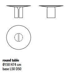 MDF Italia NVL Table – Kalk matte betonlook, 150 cm – foto 10