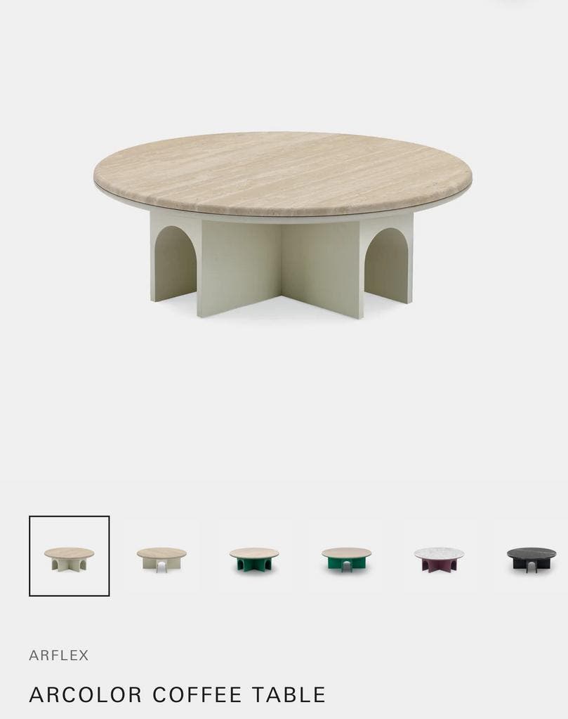 Arflex Arcolor tafel – travertin, 100 cm – foto 2